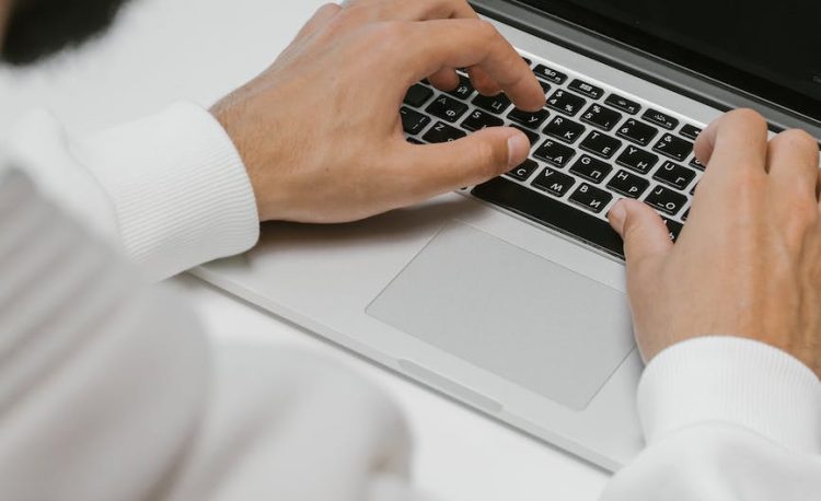 man using a laptop