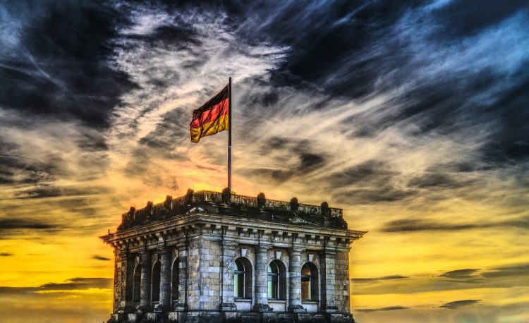 belgium flag on top of the building