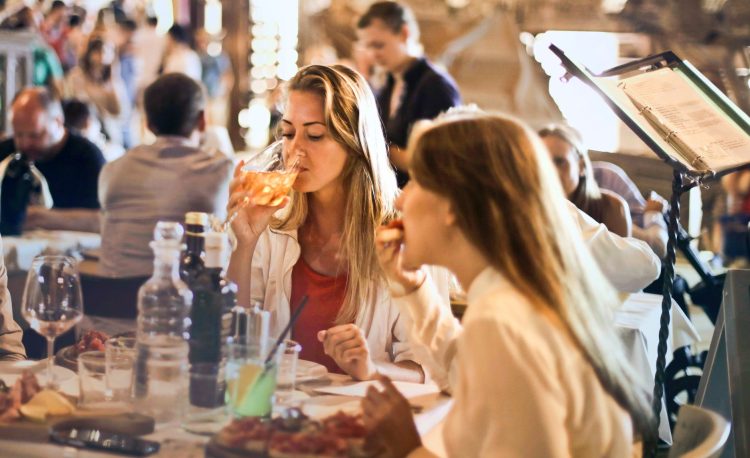 woman drinking wine