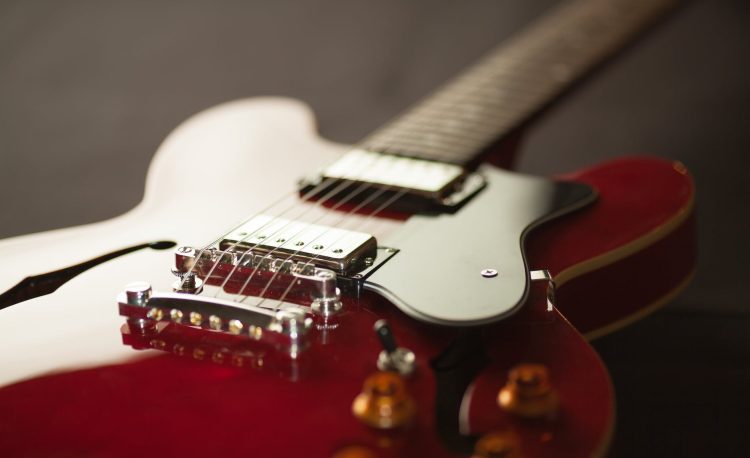 red electric guitar