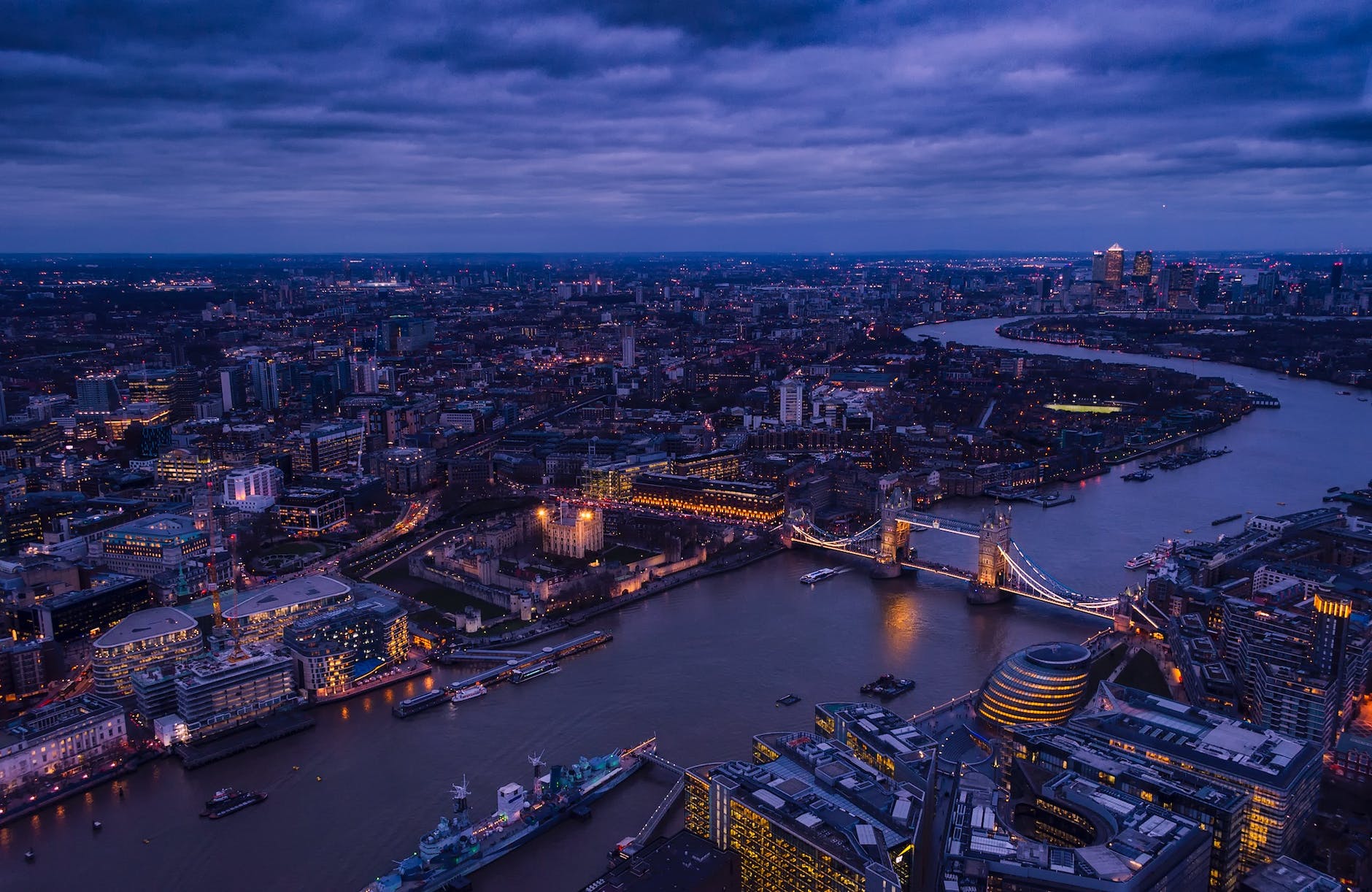 london at dusk